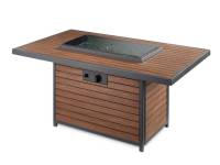 Kenwood Chat Height Gas Fire Pit Table with Glass Cover