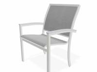 Stacking Café Chair: W: 25” D: 28.5” H: 34.75”