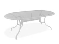 Dining Height Glass Table: W: 75” D: 43” H: 28”