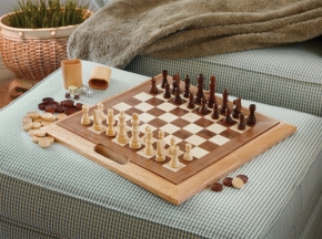 Mainstreet Classics 3-in-1 Wood Game Set